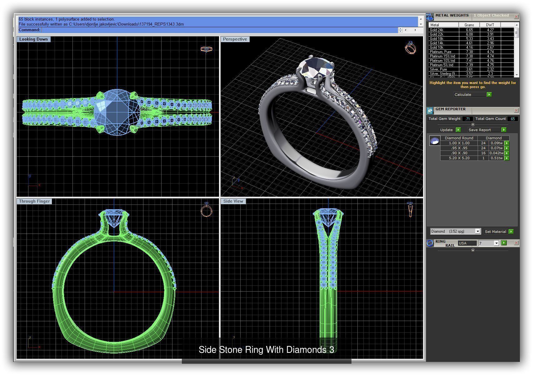 3DM 493 ENGAGEMENT RING FILES 3D Model Collection_178