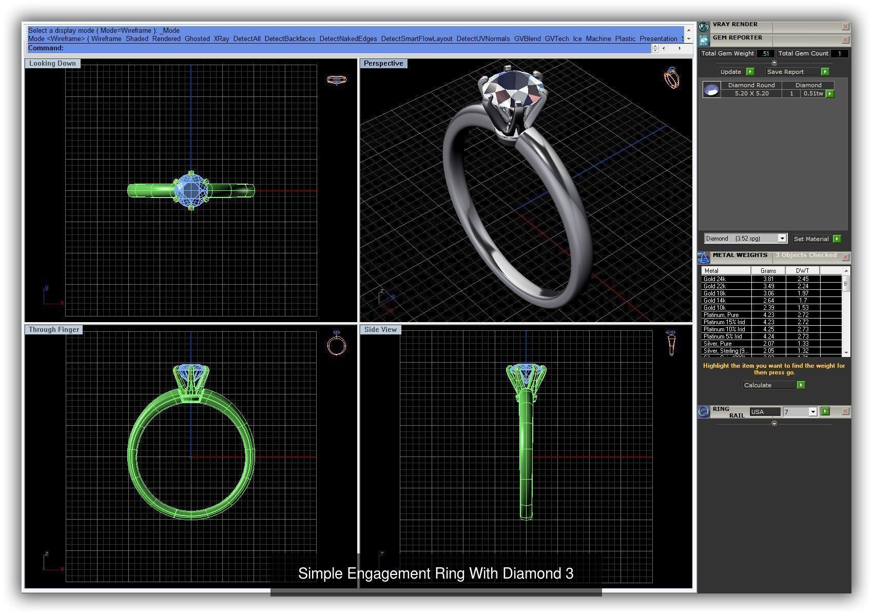 3DM 493 ENGAGEMENT RING FILES 3D Model Collection_121