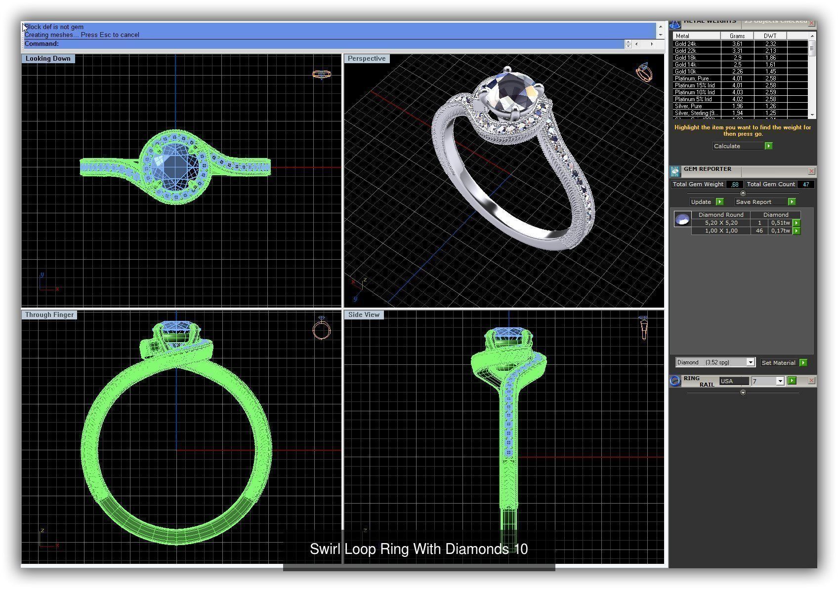3DM 493 ENGAGEMENT RING FILES 3D Model Collection_170