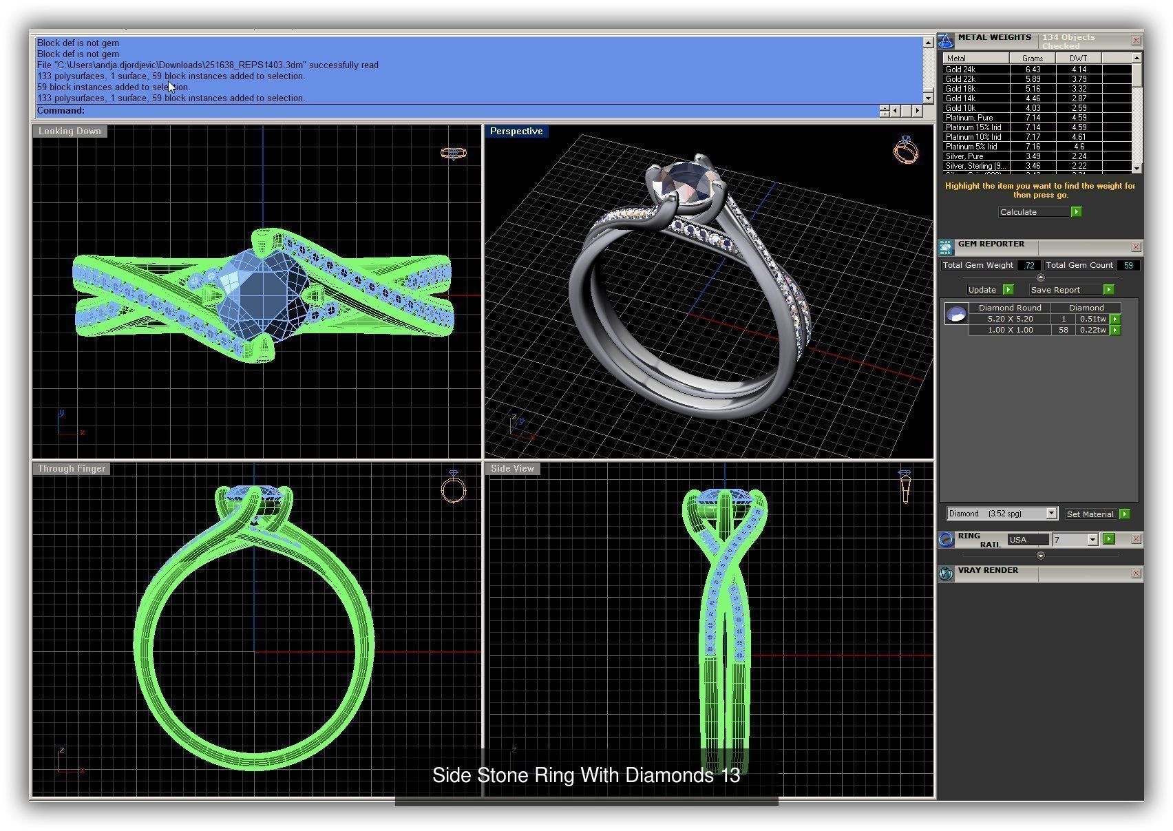 3DM 493 ENGAGEMENT RING FILES 3D Model Collection_208