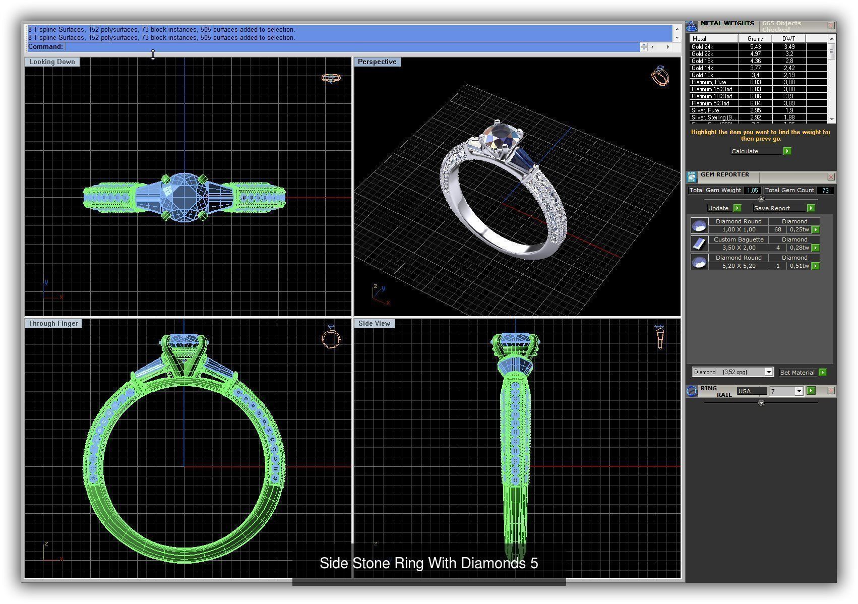 3DM 493 ENGAGEMENT RING FILES 3D Model Collection_180