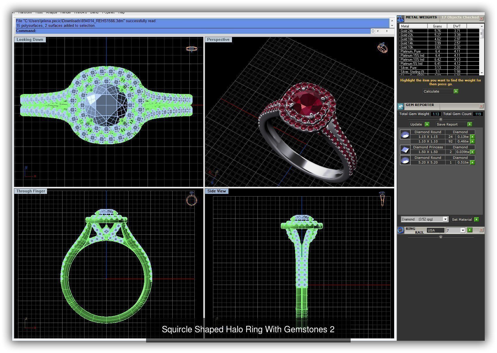 3DM 493 ENGAGEMENT RING FILES 3D Model Collection_241