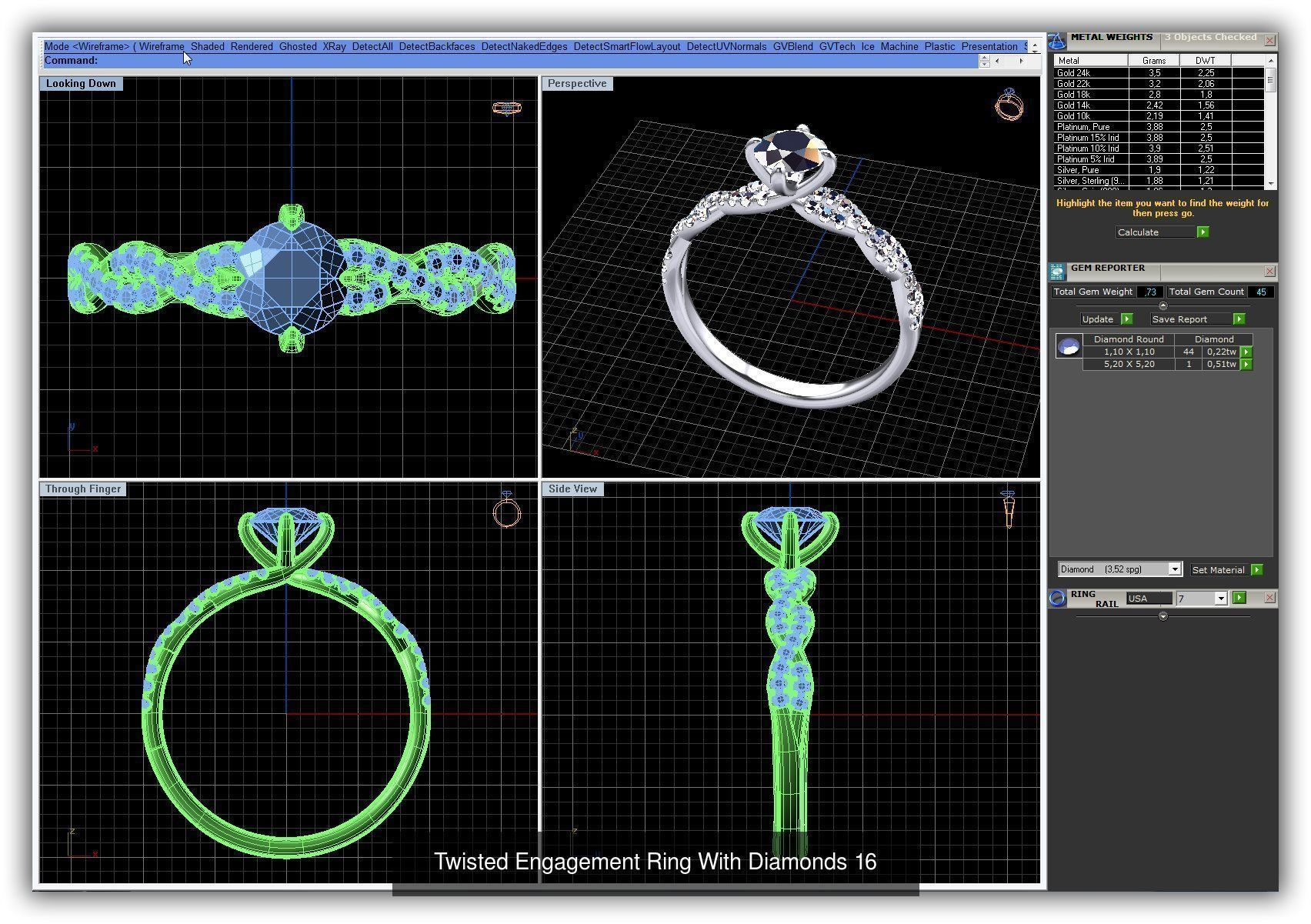 3DM 493 ENGAGEMENT RING FILES 3D Model Collection_160