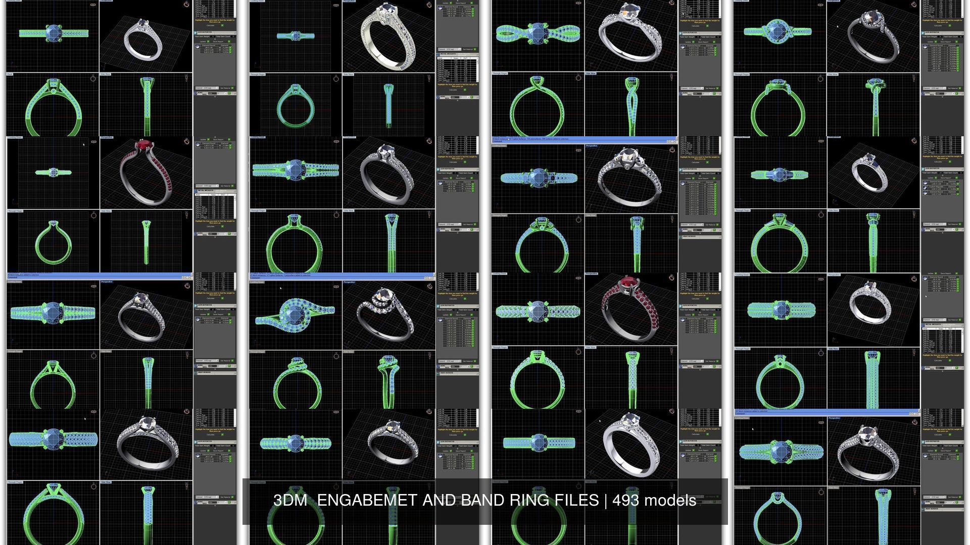 3DM 493 ENGAGEMENT RING FILES 3D Model Collection_14