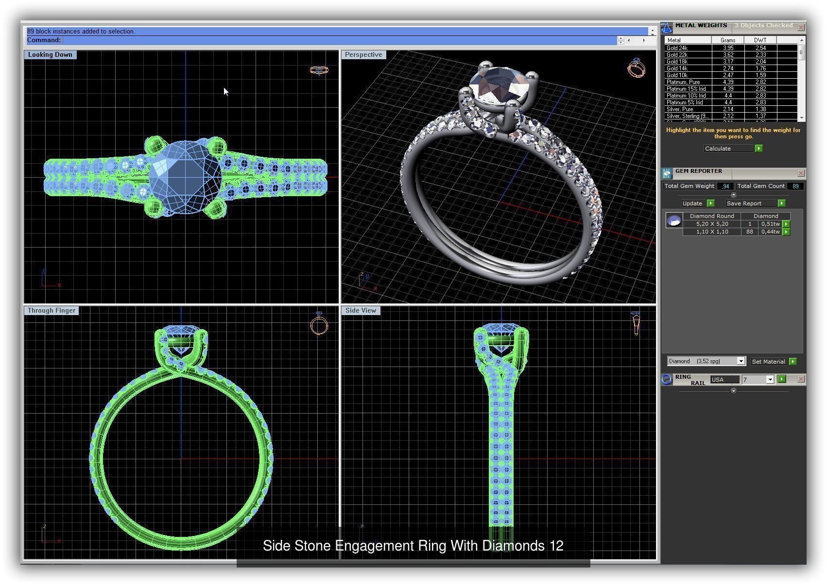 3DM 493 ENGAGEMENT RING FILES 3D Model Collection_166