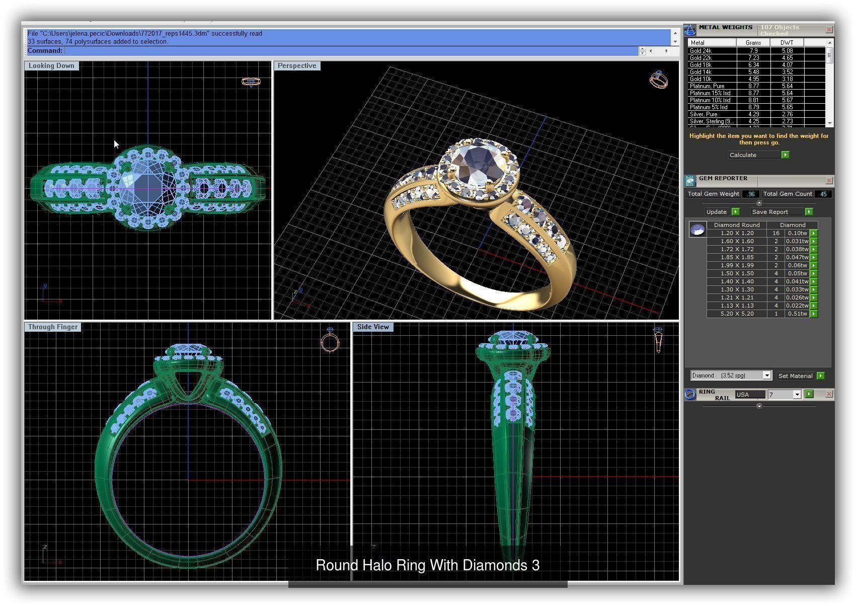 3DM 493 ENGAGEMENT RING FILES 3D Model Collection_151