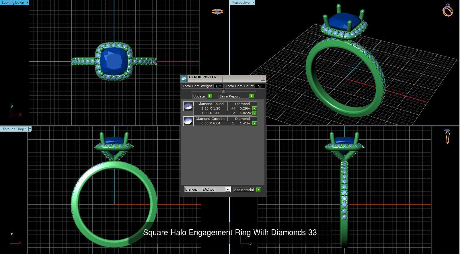 3DM 493 ENGAGEMENT RING FILES 3D Model Collection_102