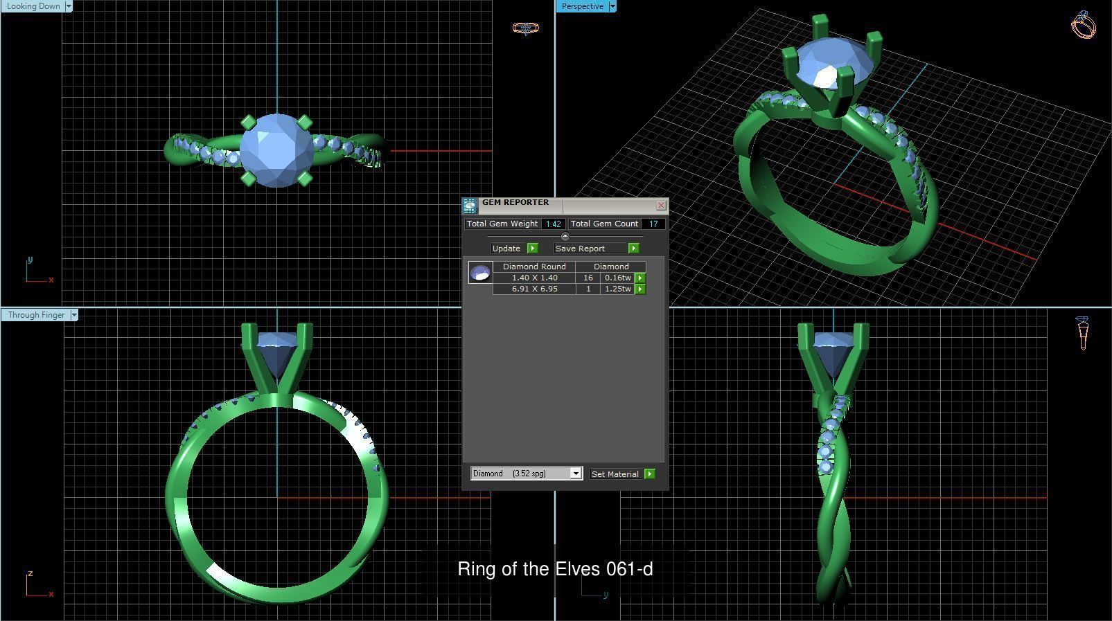 3DM 493 ENGAGEMENT RING FILES 3D Model Collection_45