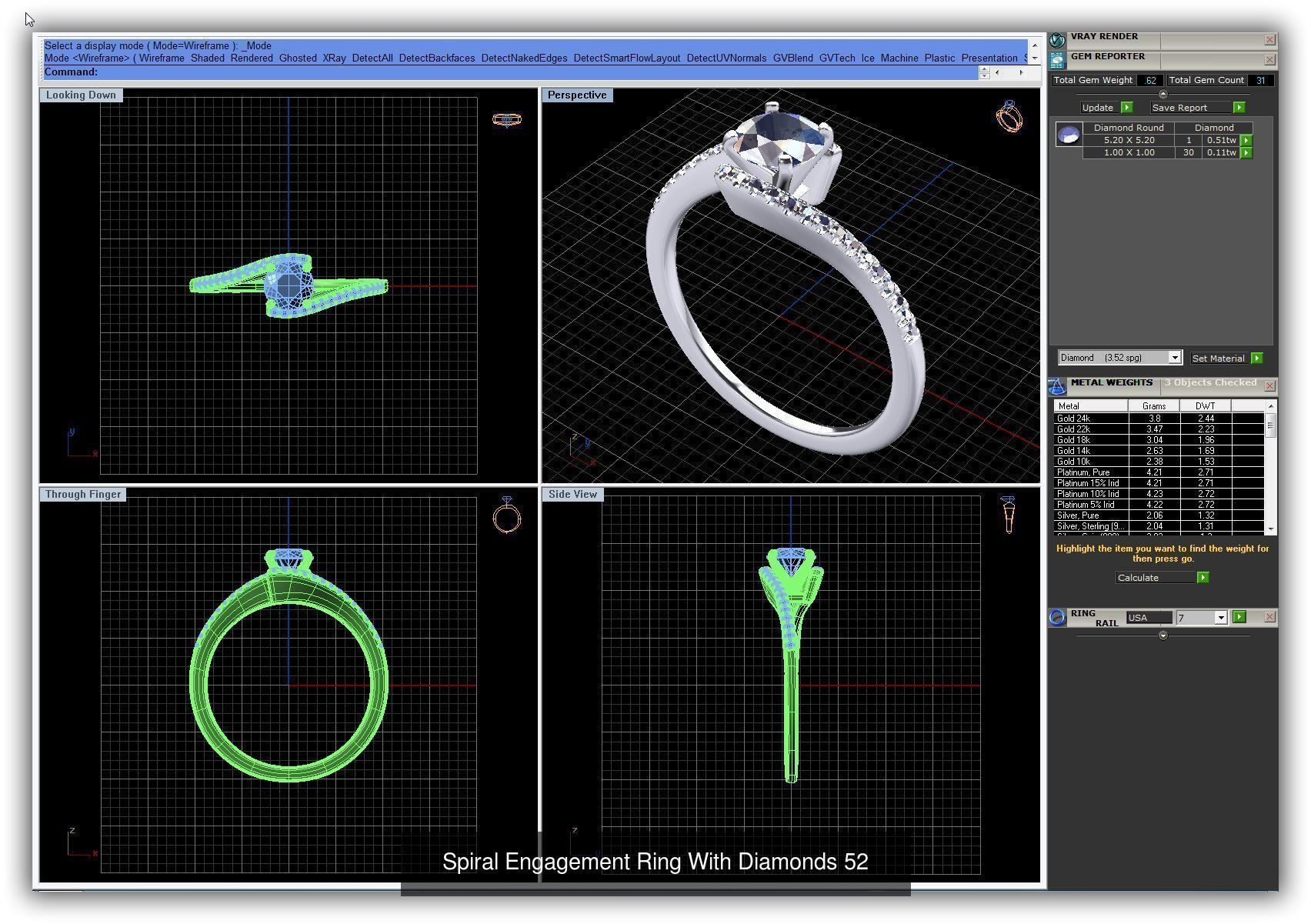 3DM 493 ENGAGEMENT RING FILES 3D Model Collection_150