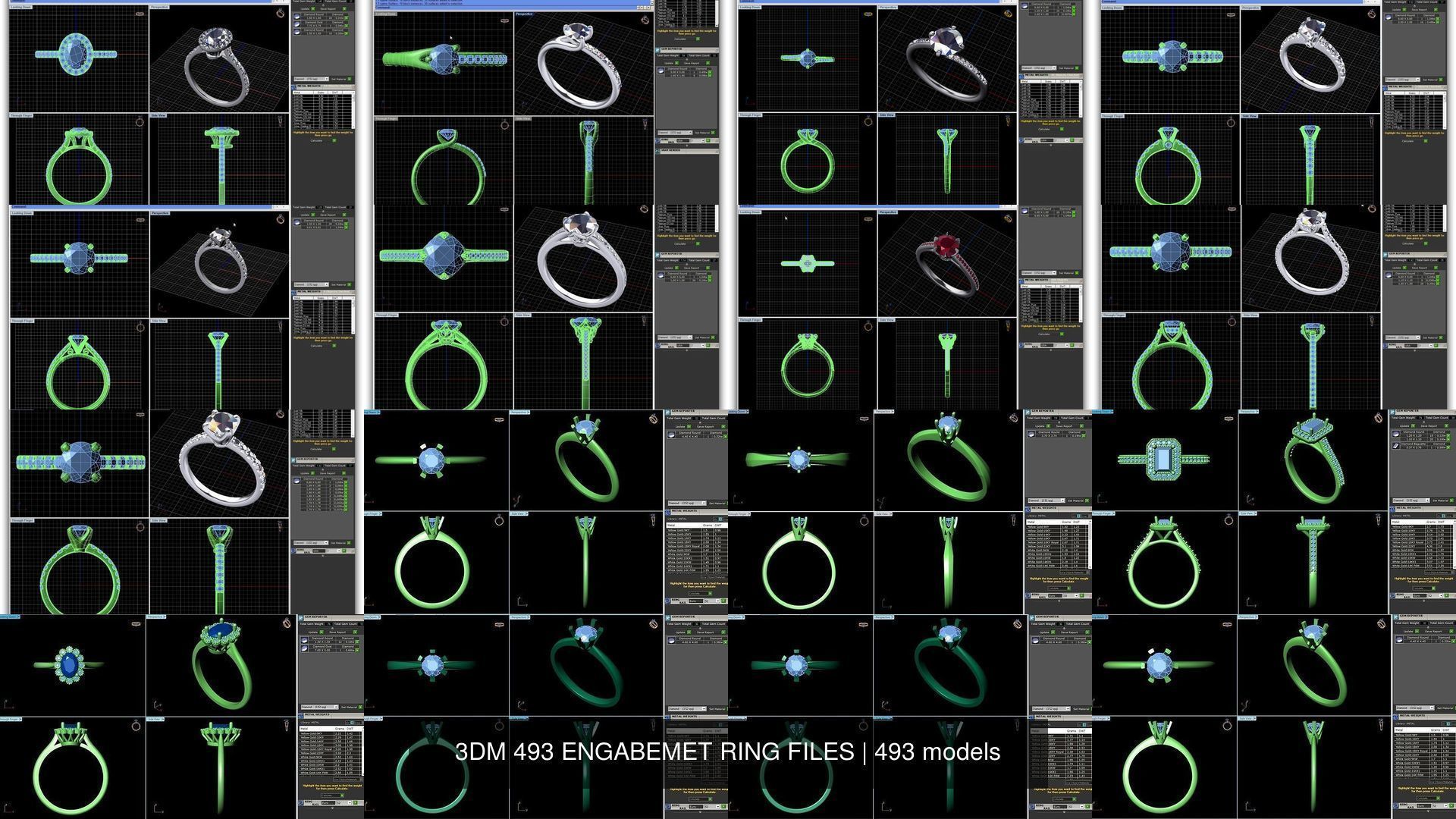 3DM 493 ENGAGEMENT RING FILES 3D Model Collection_79