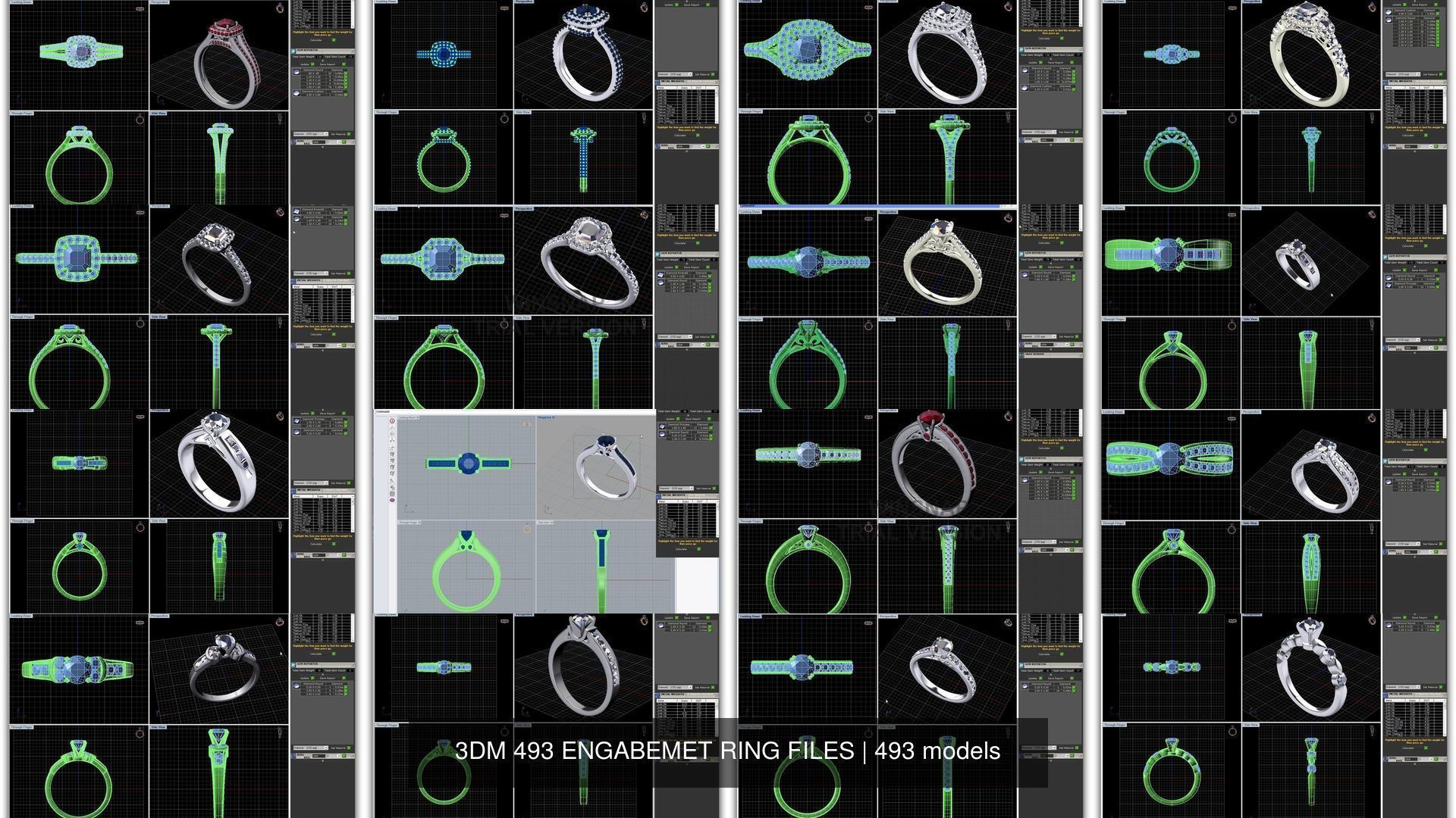 3DM 493 ENGAGEMENT RING FILES 3D Model Collection_49