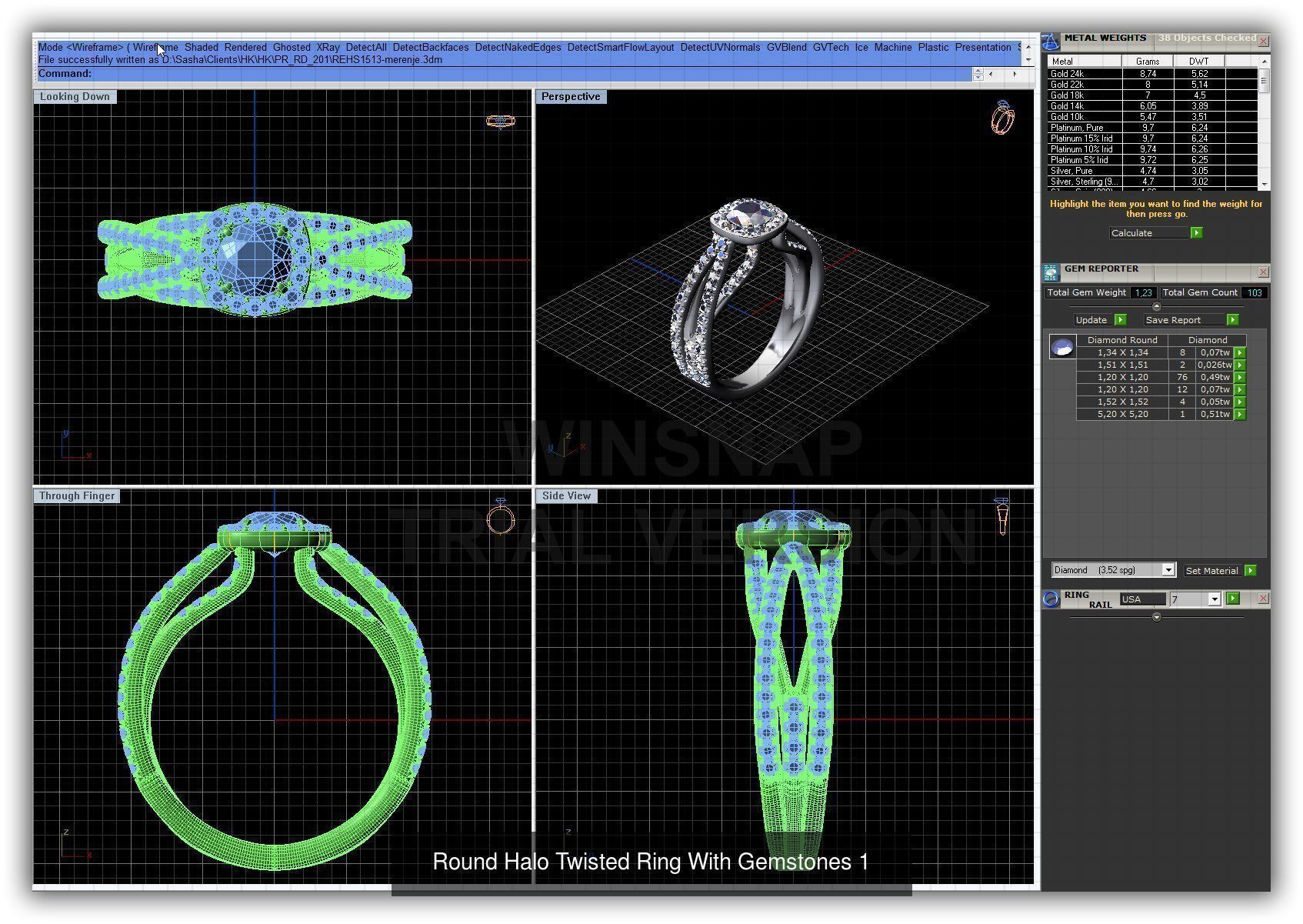 3DM 493 ENGAGEMENT RING FILES 3D Model Collection_155