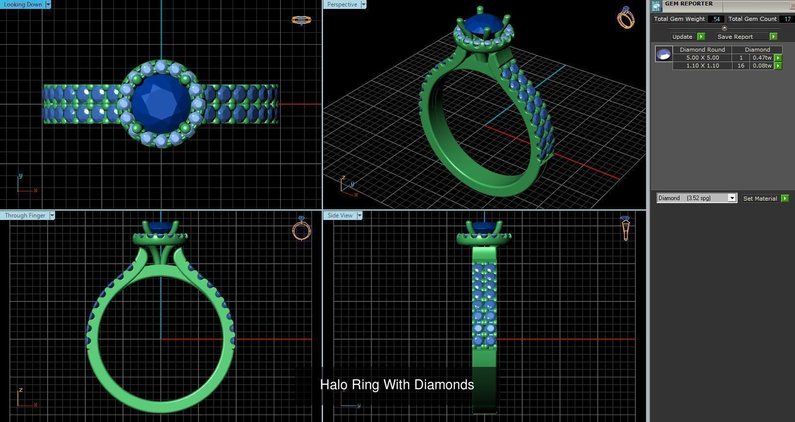 3DM 493 ENGAGEMENT RING FILES 3D Model Collection_89