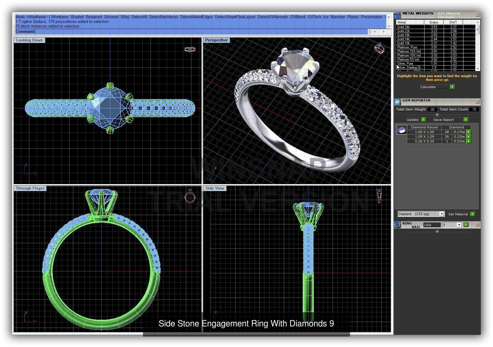 3DM 493 ENGAGEMENT RING FILES 3D Model Collection_159