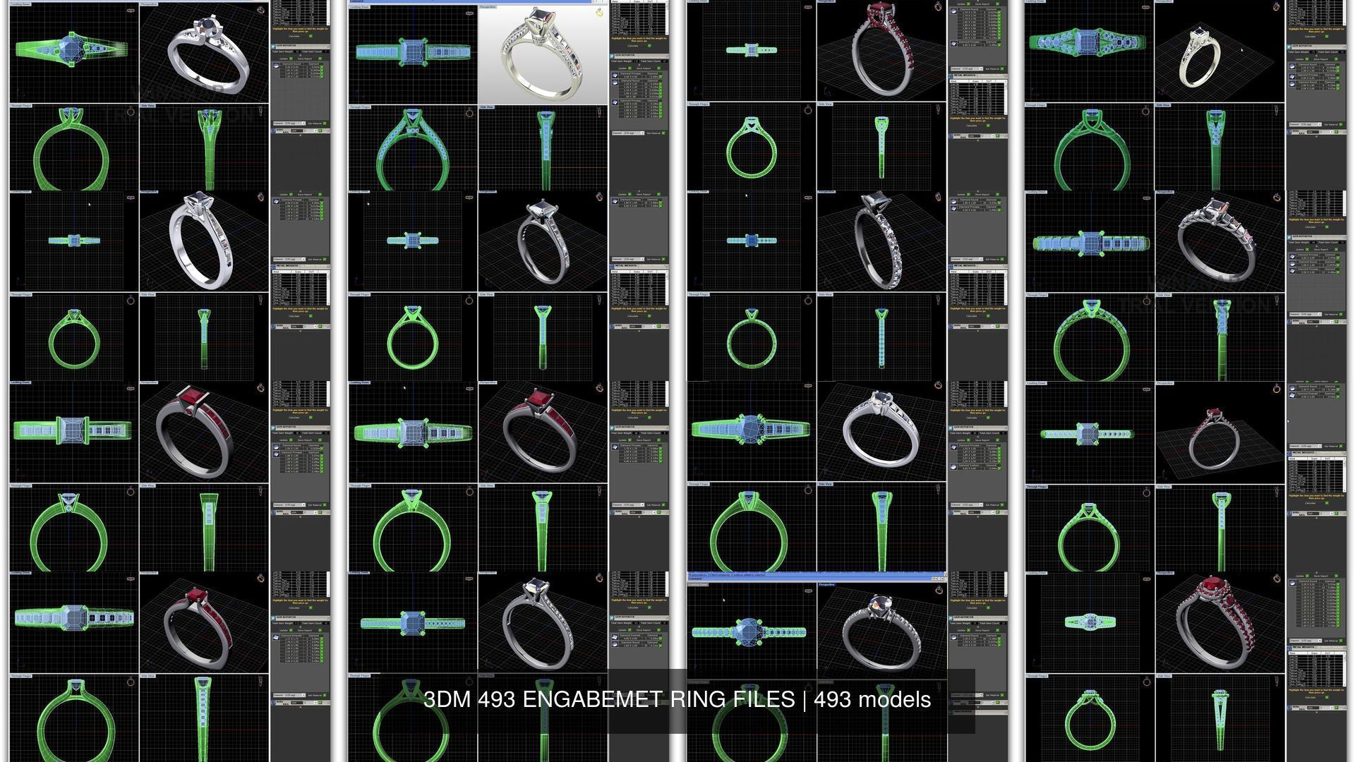 3DM 493 ENGAGEMENT RING FILES 3D Model Collection_64