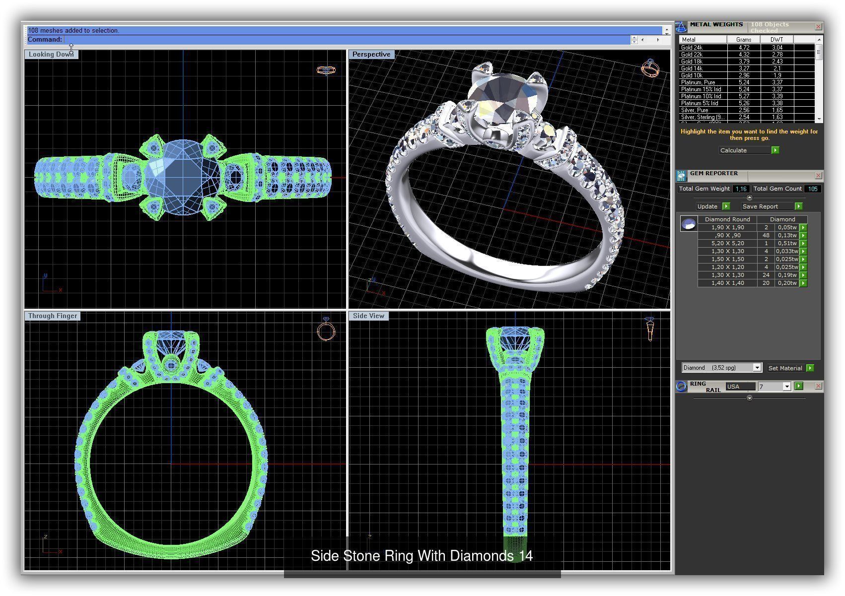 3DM 493 ENGAGEMENT RING FILES 3D Model Collection_212