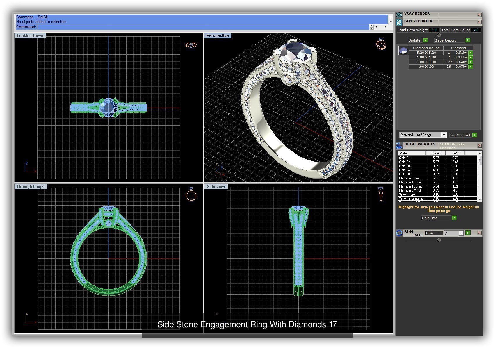 3DM 493 ENGAGEMENT RING FILES 3D Model Collection_174
