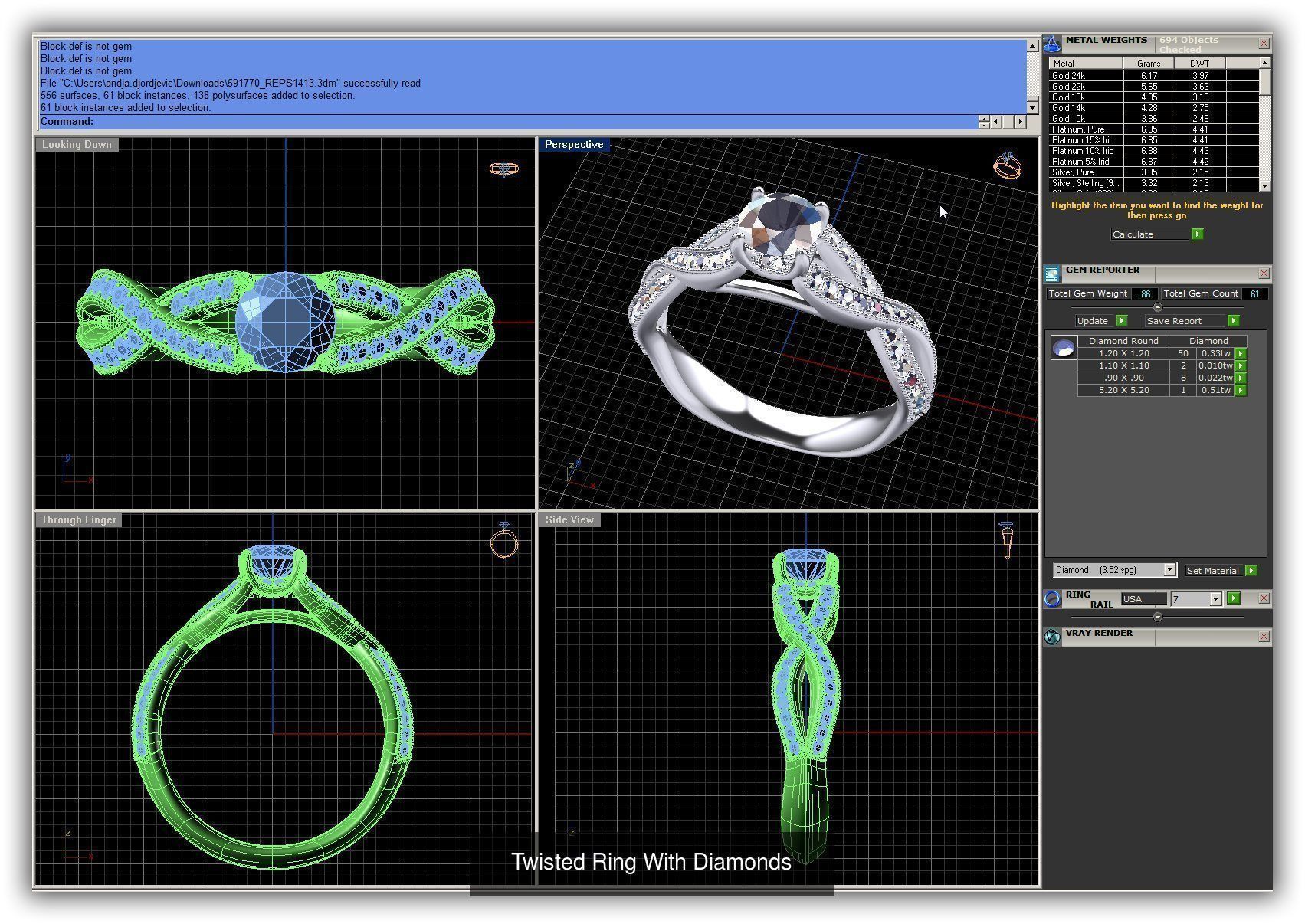 3DM 493 ENGAGEMENT RING FILES 3D Model Collection_194