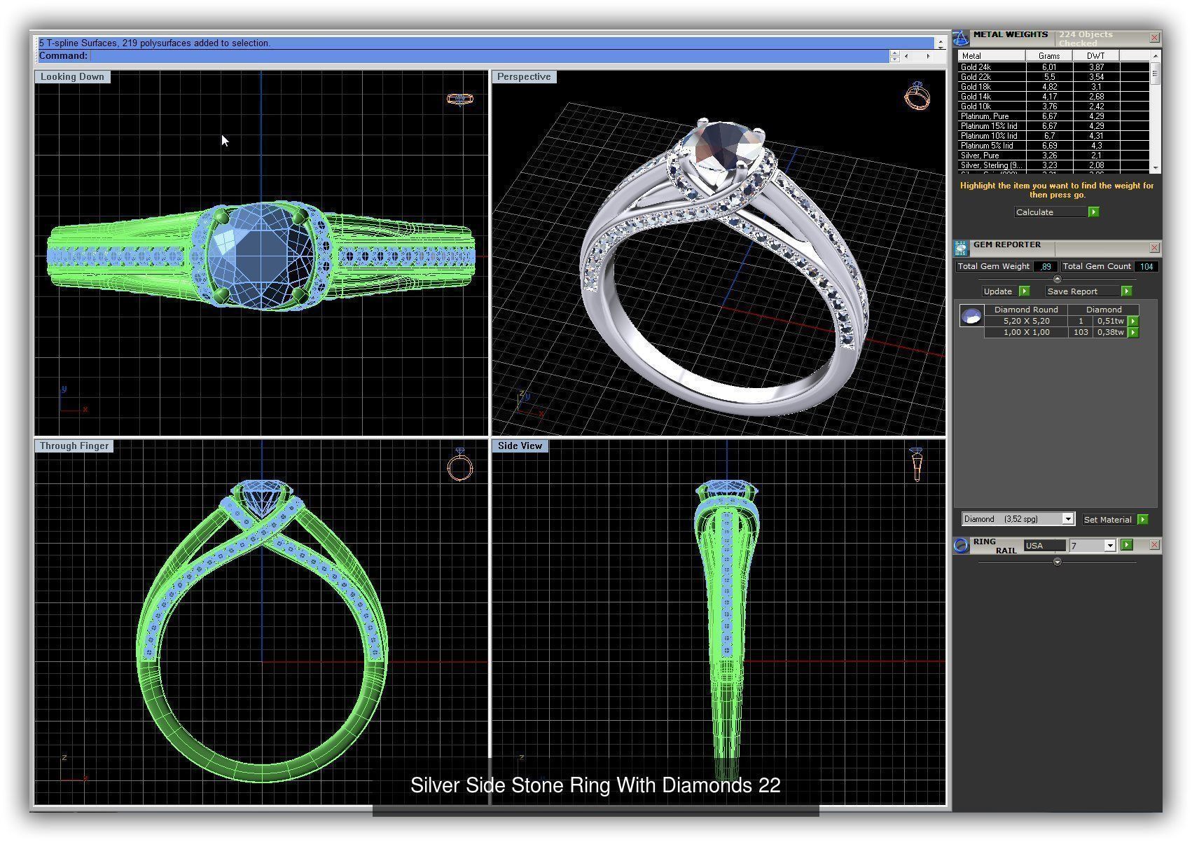 3DM 493 ENGAGEMENT RING FILES 3D Model Collection_206