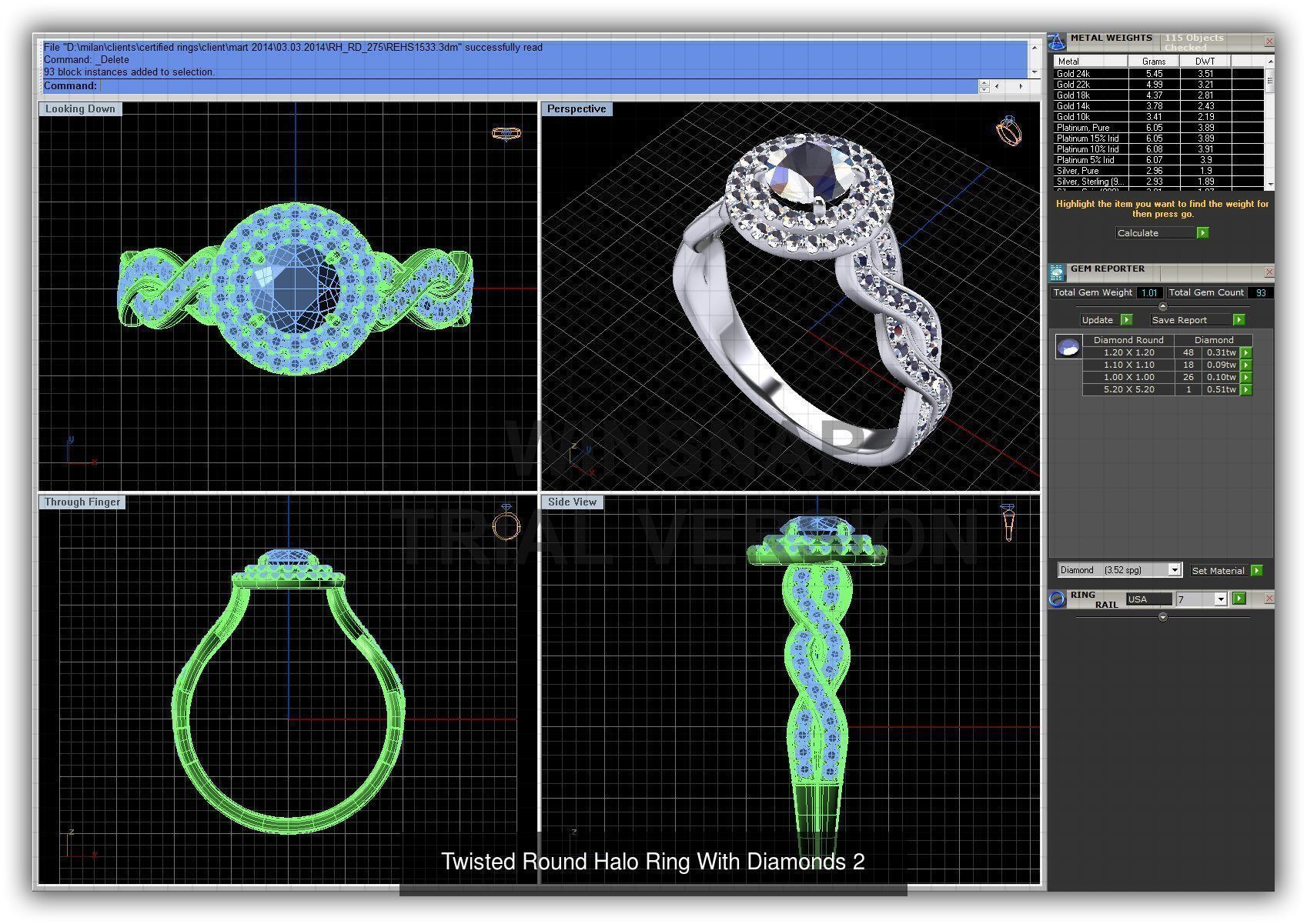 3DM 493 ENGAGEMENT RING FILES 3D Model Collection_236