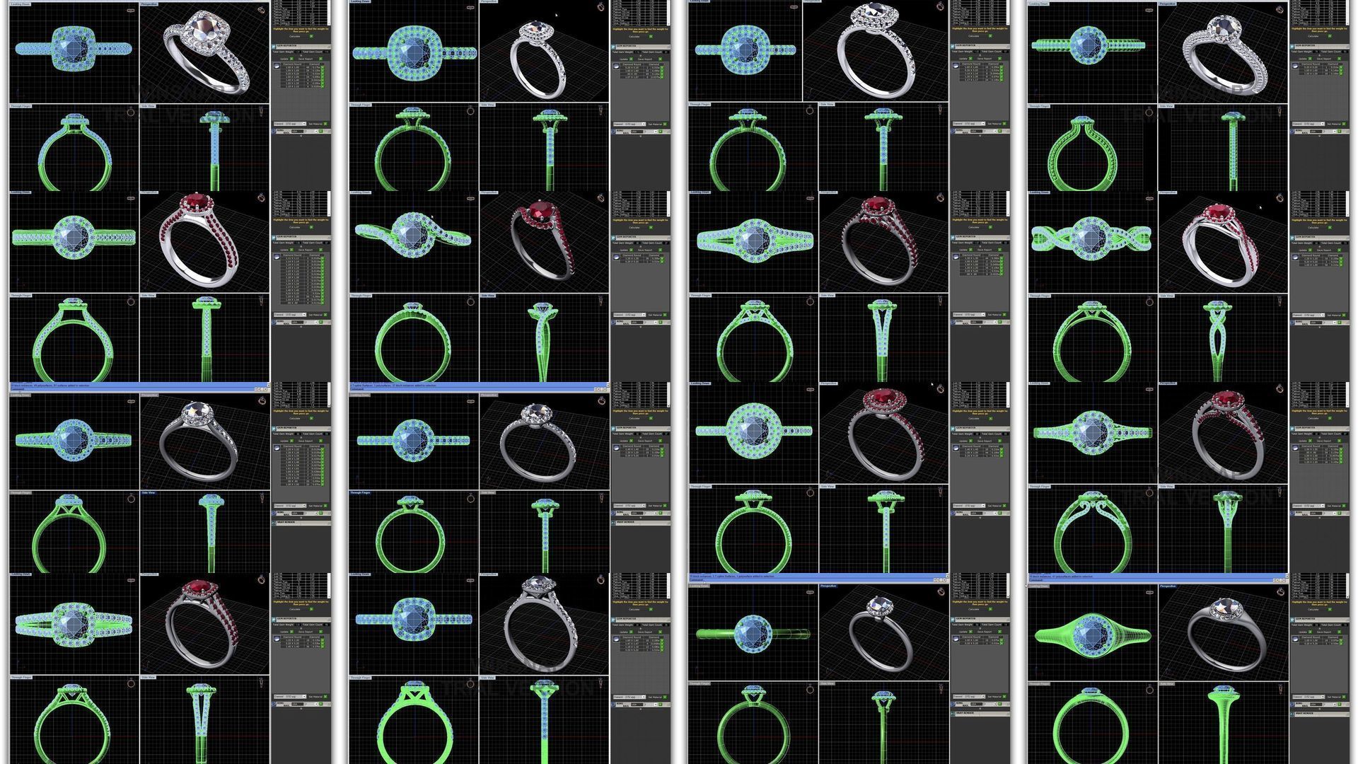 3DM 493 ENGAGEMENT RING FILES 3D Model Collection_35