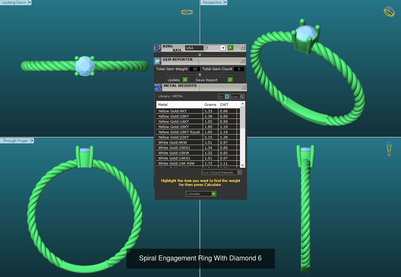 3DM 493 ENGAGEMENT RING FILES 3D Model Collection_33