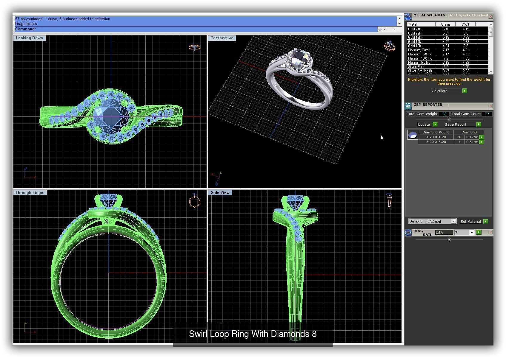 3DM 493 ENGAGEMENT RING FILES 3D Model Collection_148