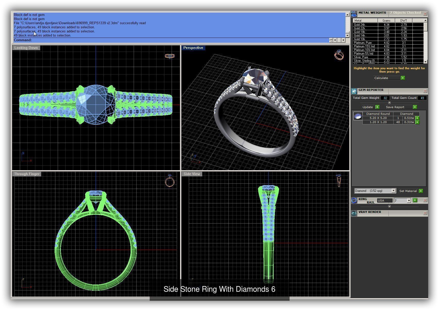 3DM 493 ENGAGEMENT RING FILES 3D Model Collection_181