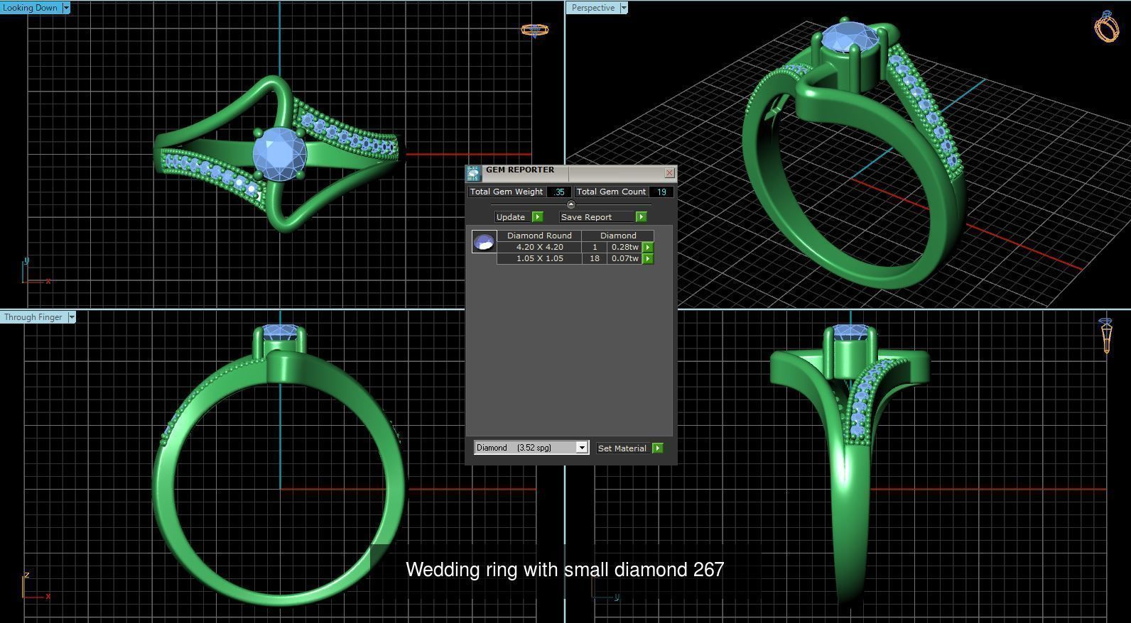 3DM 493 ENGAGEMENT RING FILES 3D Model Collection_80