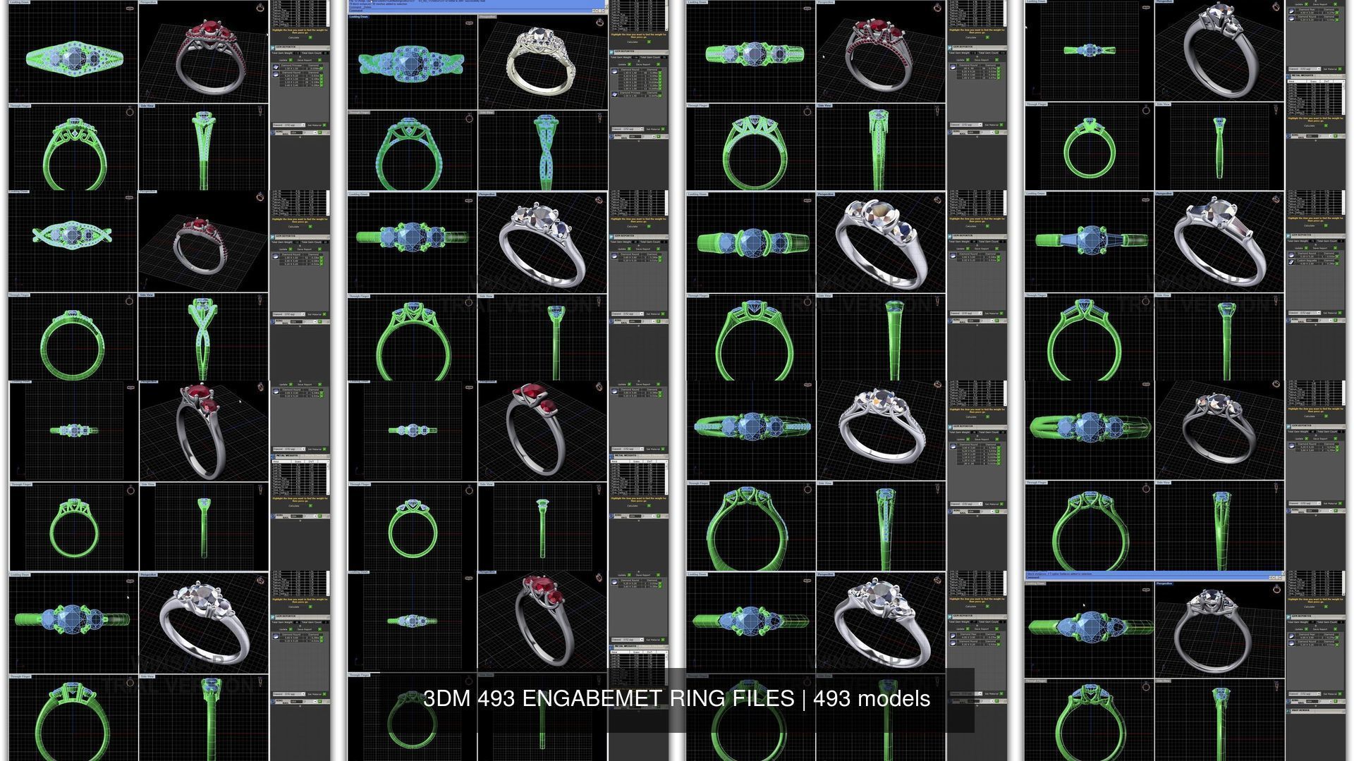 3DM 493 ENGAGEMENT RING FILES 3D Model Collection_67