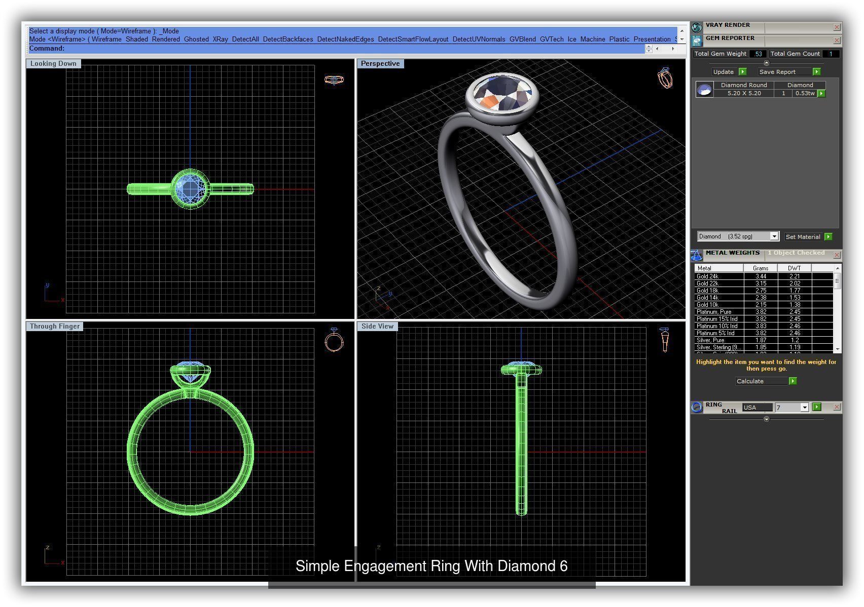 3DM 493 ENGAGEMENT RING FILES 3D Model Collection_125