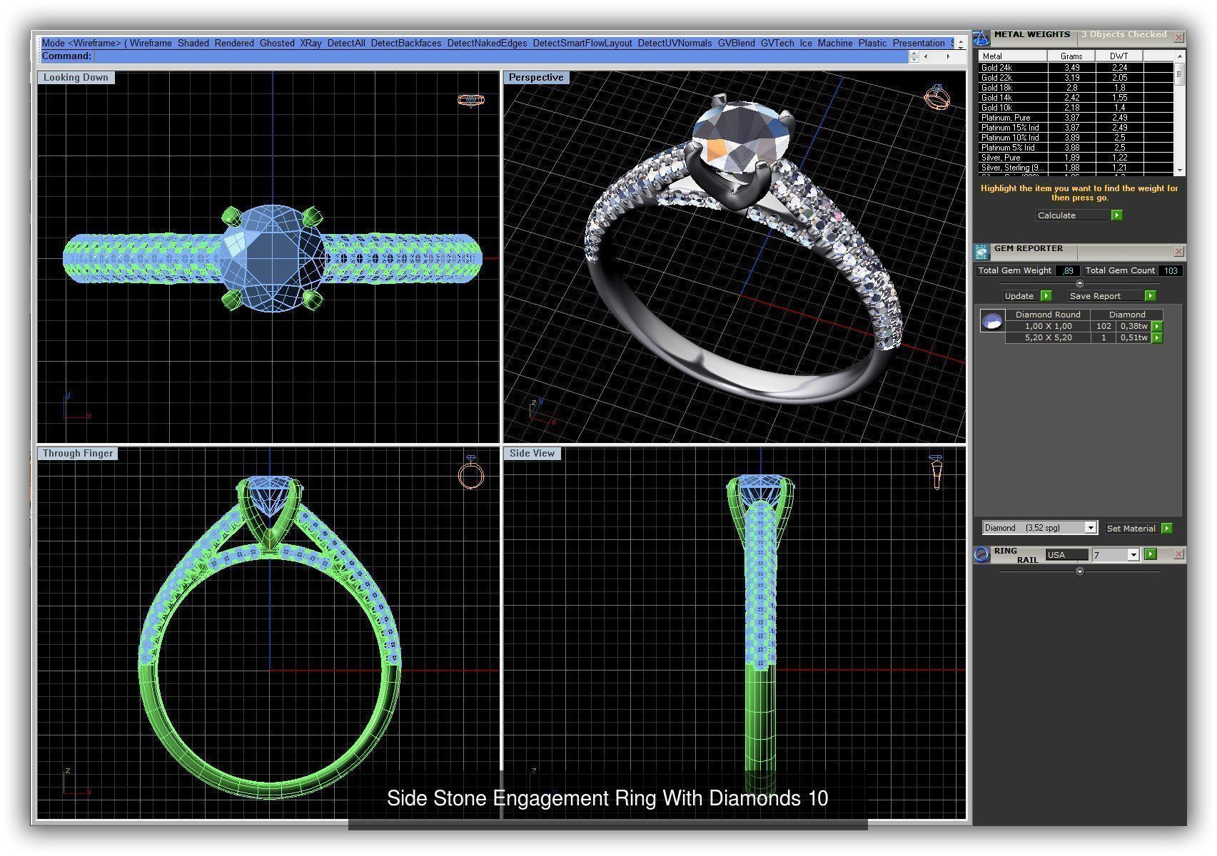 3DM 493 ENGAGEMENT RING FILES 3D Model Collection_162