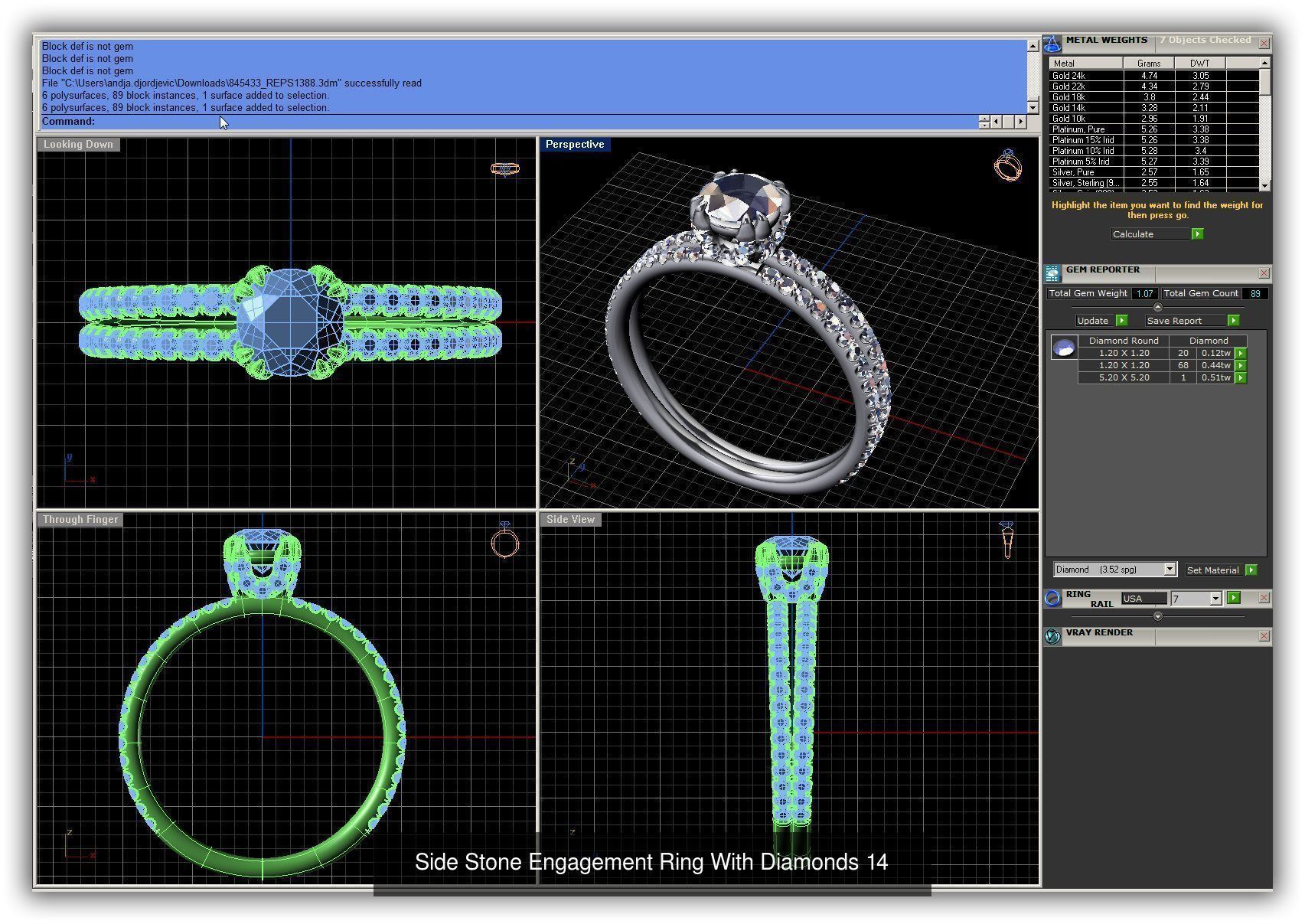 3DM 493 ENGAGEMENT RING FILES 3D Model Collection_168