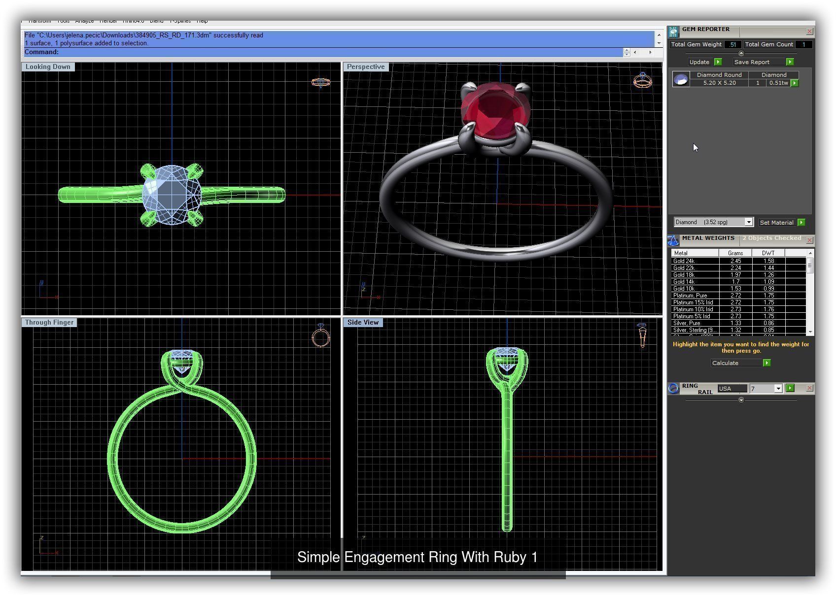3DM 493 ENGAGEMENT RING FILES 3D Model Collection_126