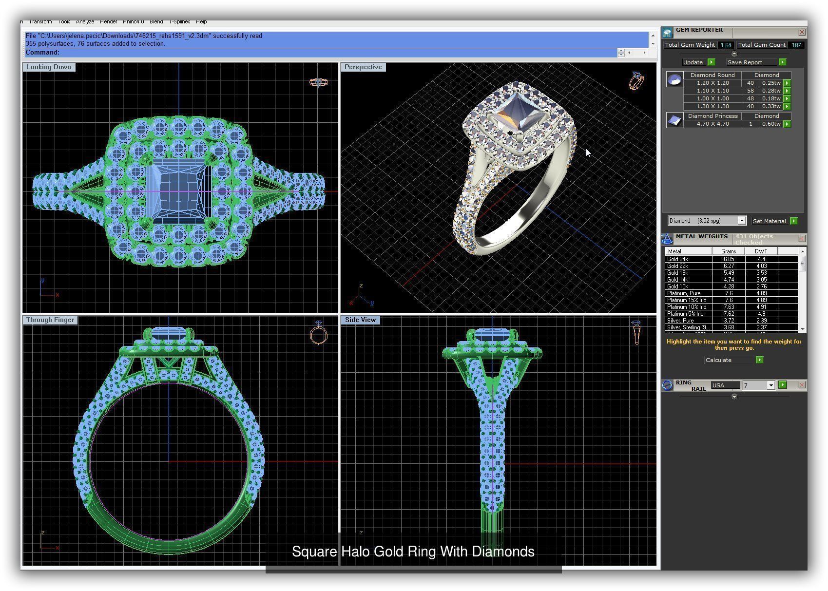 3DM 493 ENGAGEMENT RING FILES 3D Model Collection_112