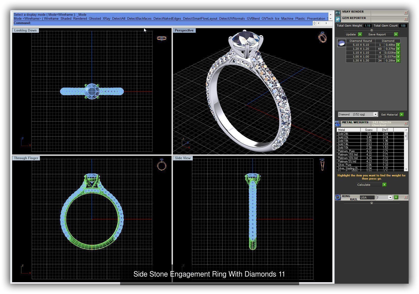 3DM 493 ENGAGEMENT RING FILES 3D Model Collection_163