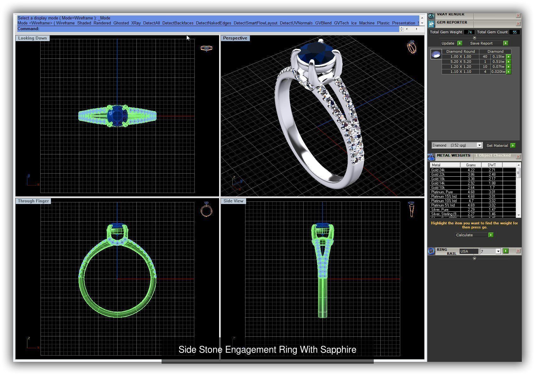 3DM 493 ENGAGEMENT RING FILES 3D Model Collection_164