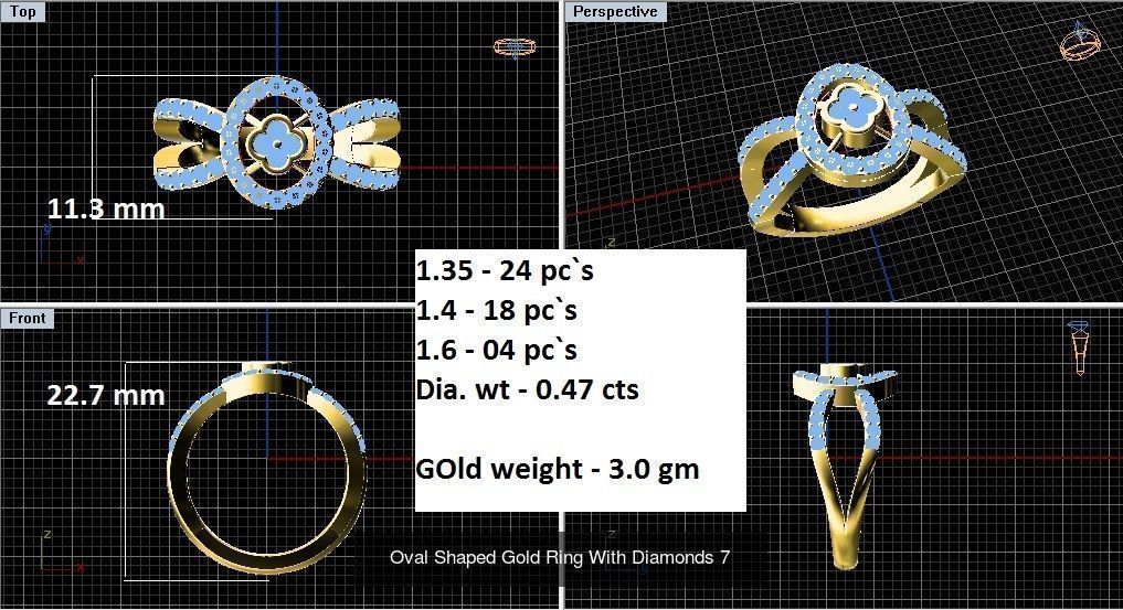 3DM 493 ENGAGEMENT RING FILES 3D Model Collection_110