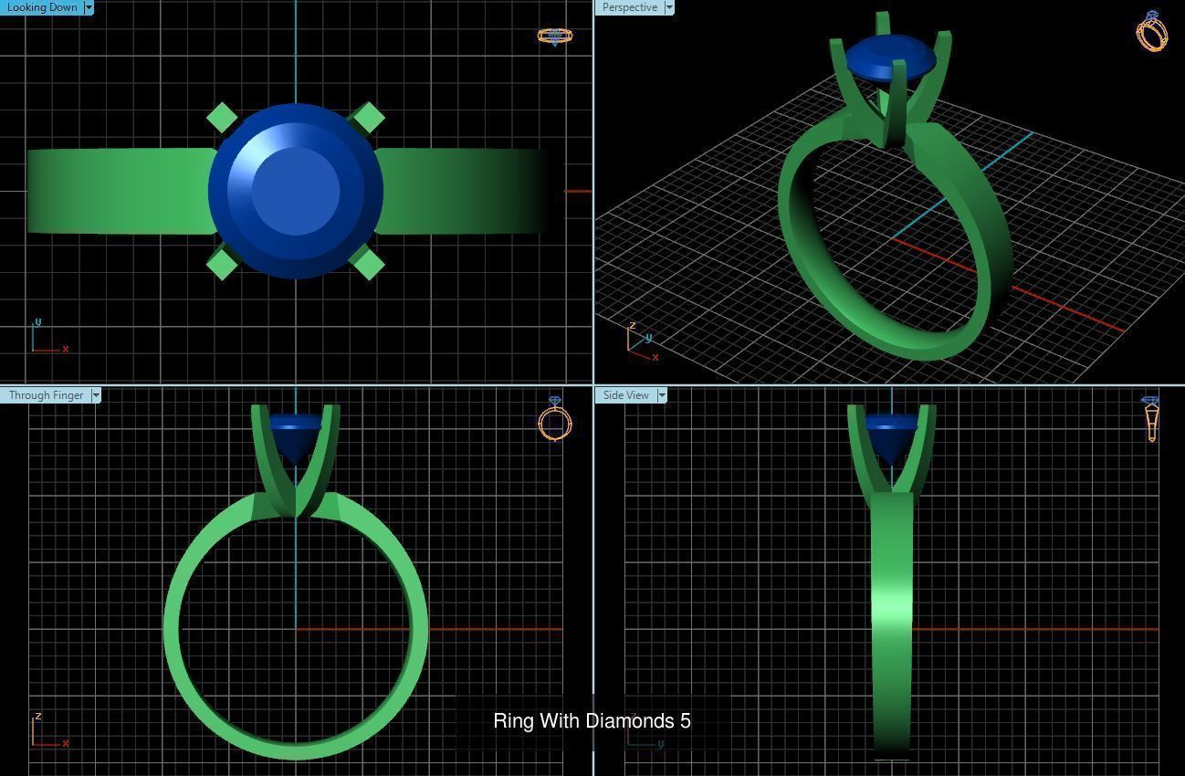 3DM 493 ENGAGEMENT RING FILES 3D Model Collection_99