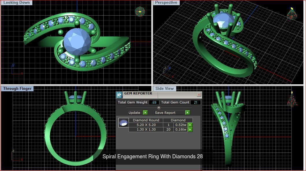 3DM 493 ENGAGEMENT RING FILES 3D Model Collection_57