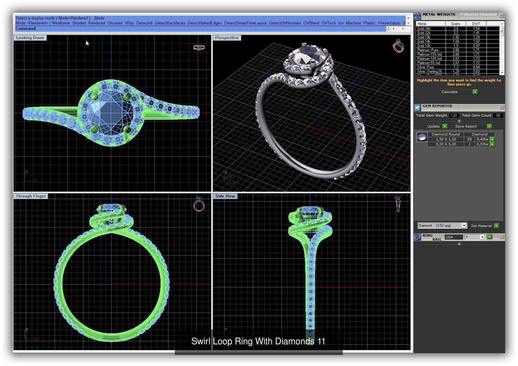 3DM 493 ENGAGEMENT RING FILES 3D Model Collection_171