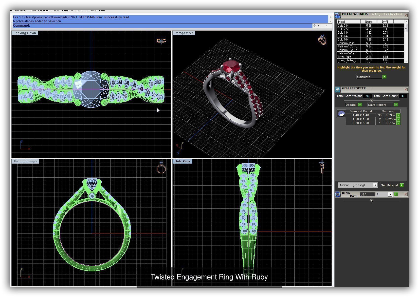 3DM 493 ENGAGEMENT RING FILES 3D Model Collection_146
