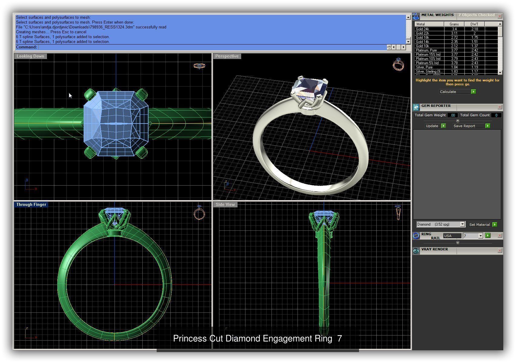 3DM 493 ENGAGEMENT RING FILES 3D Model Collection_144