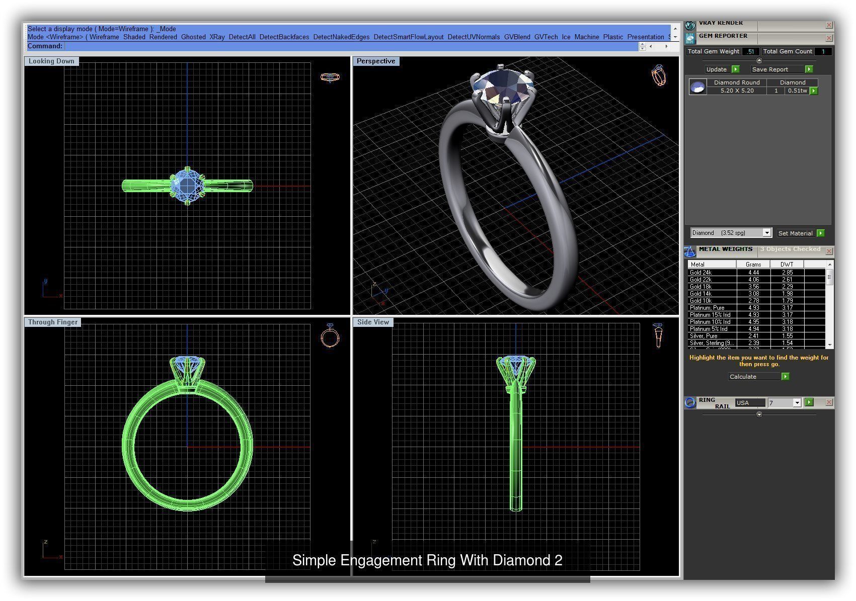 3DM 493 ENGAGEMENT RING FILES 3D Model Collection_120