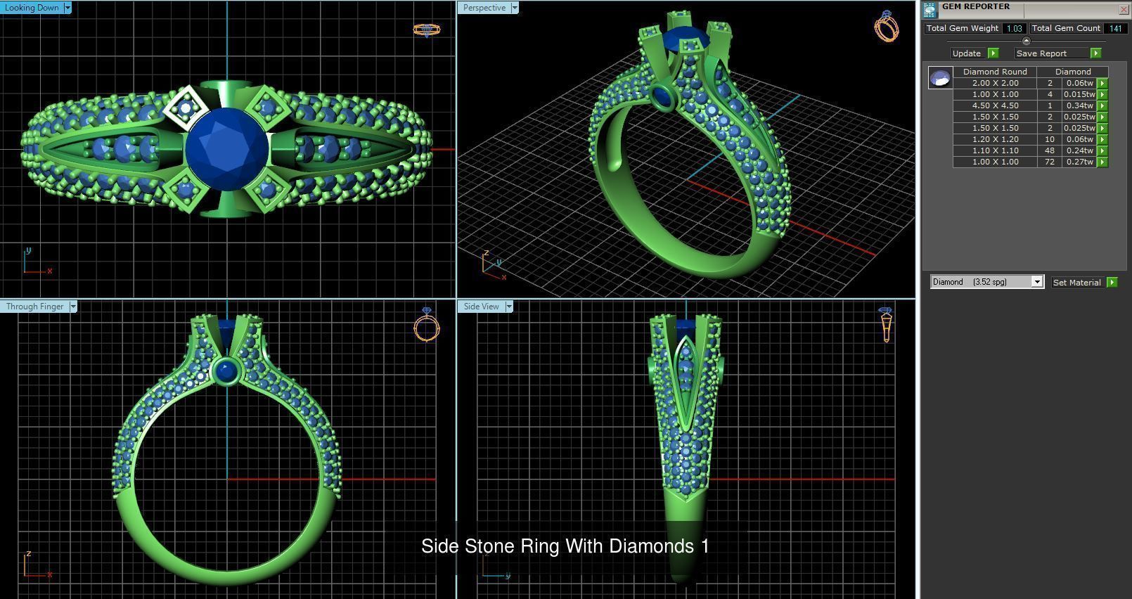 3DM 493 ENGAGEMENT RING FILES 3D Model Collection_92