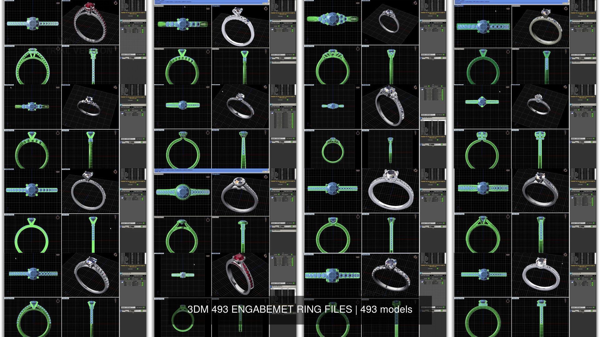 3DM 493 ENGAGEMENT RING FILES 3D Model Collection_55