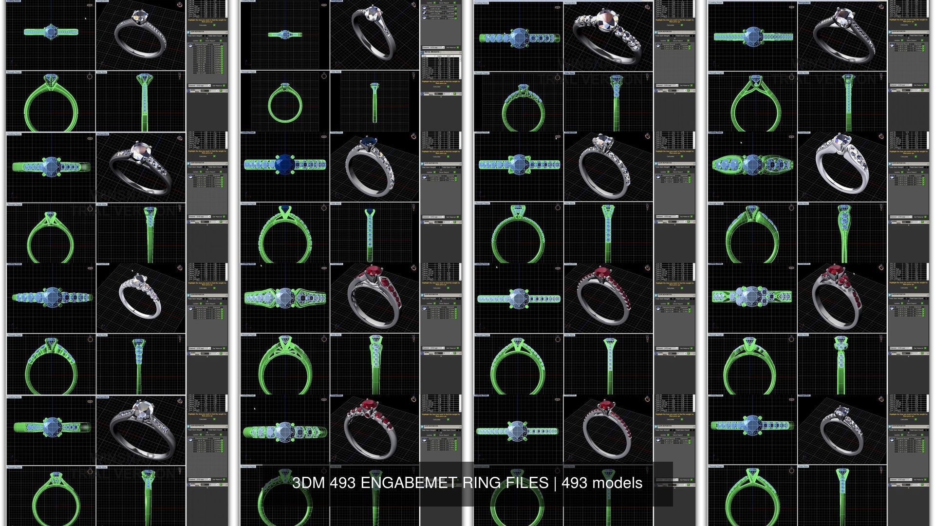 3DM 493 ENGAGEMENT RING FILES 3D Model Collection_61