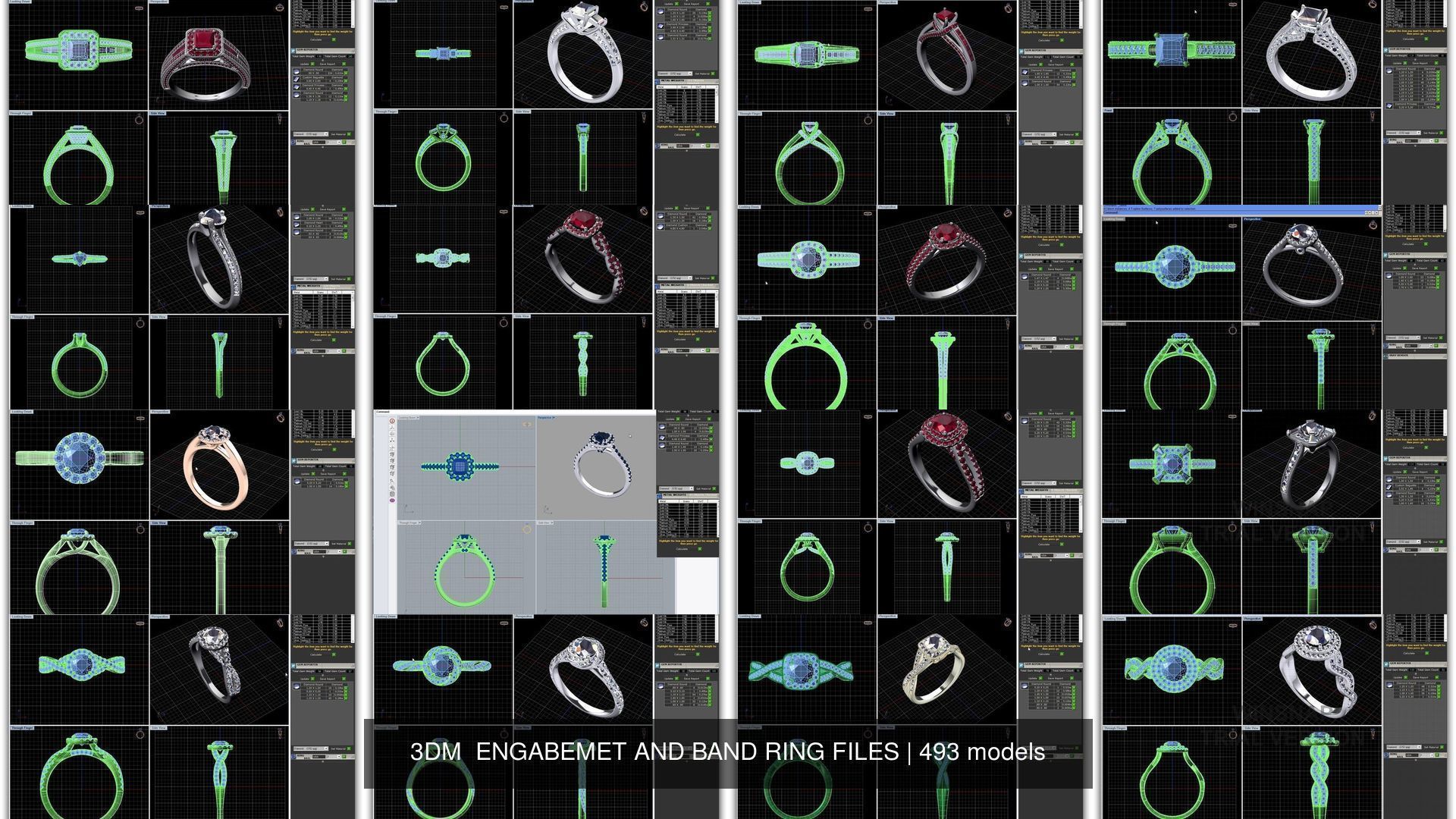 3DM 493 ENGAGEMENT RING FILES 3D Model Collection_20