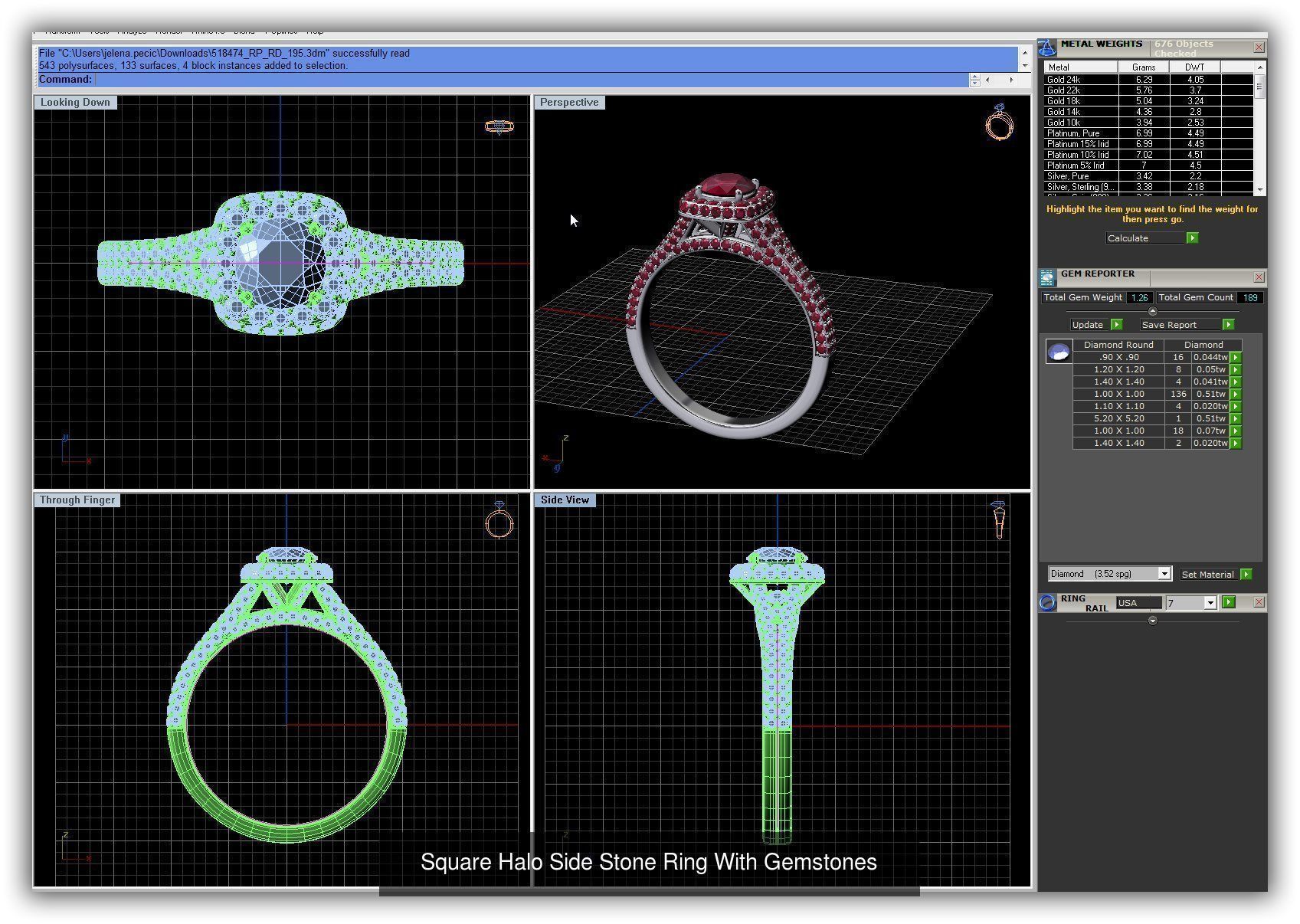 3DM 493 ENGAGEMENT RING FILES 3D Model Collection_157