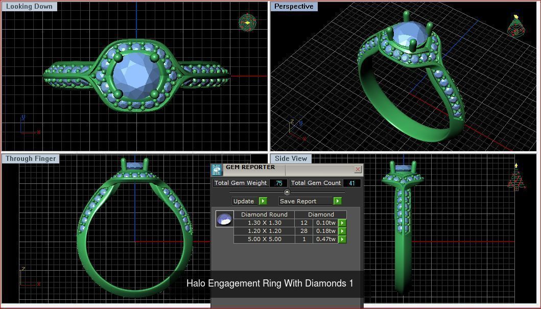 3DM 493 ENGAGEMENT RING FILES 3D Model Collection_69